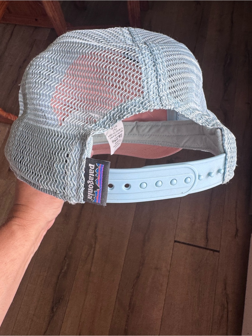 Patagonia Trucker Hat in Pink, Cream & Light Blue - Picture 2 of 3
